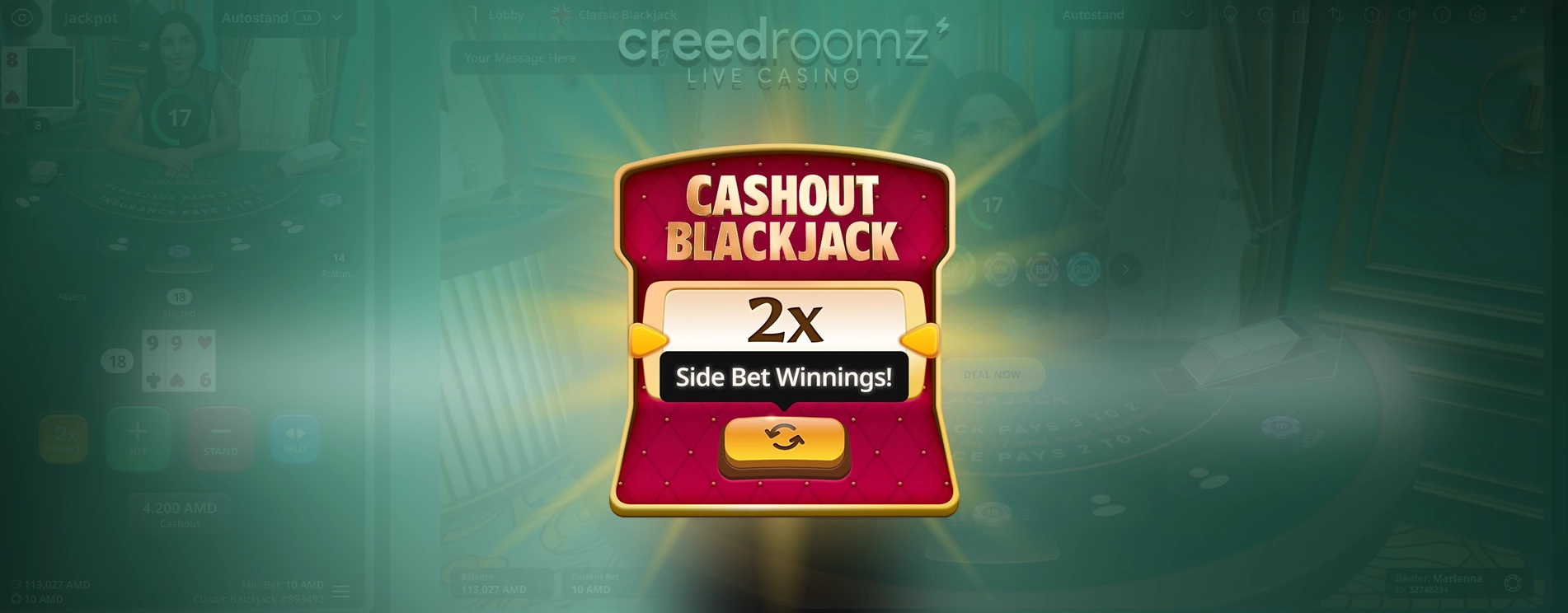 Cashout Blackjack Creedroomz