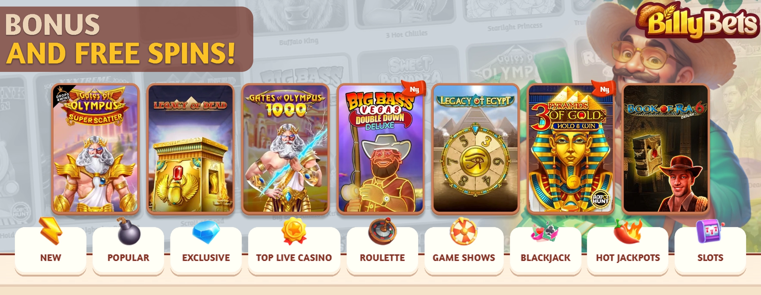 BillyBets Casino welcome bonus 
