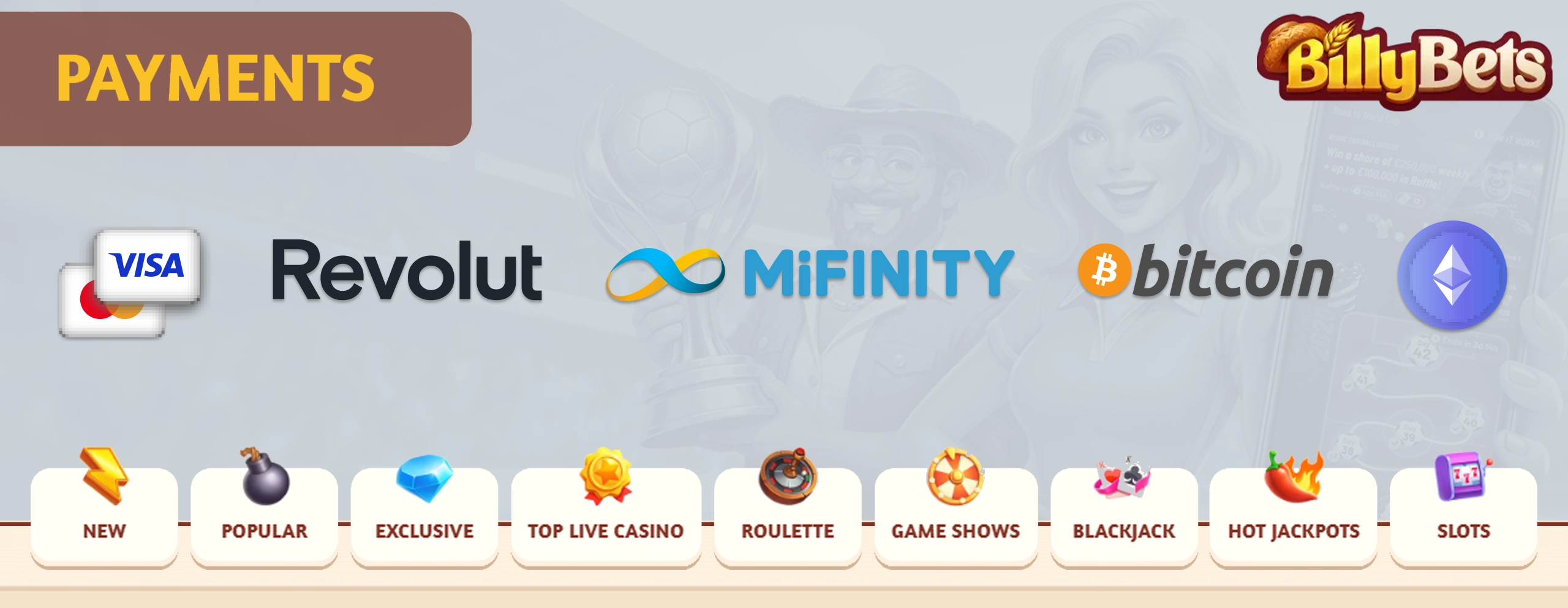 BillyBets Casino payments