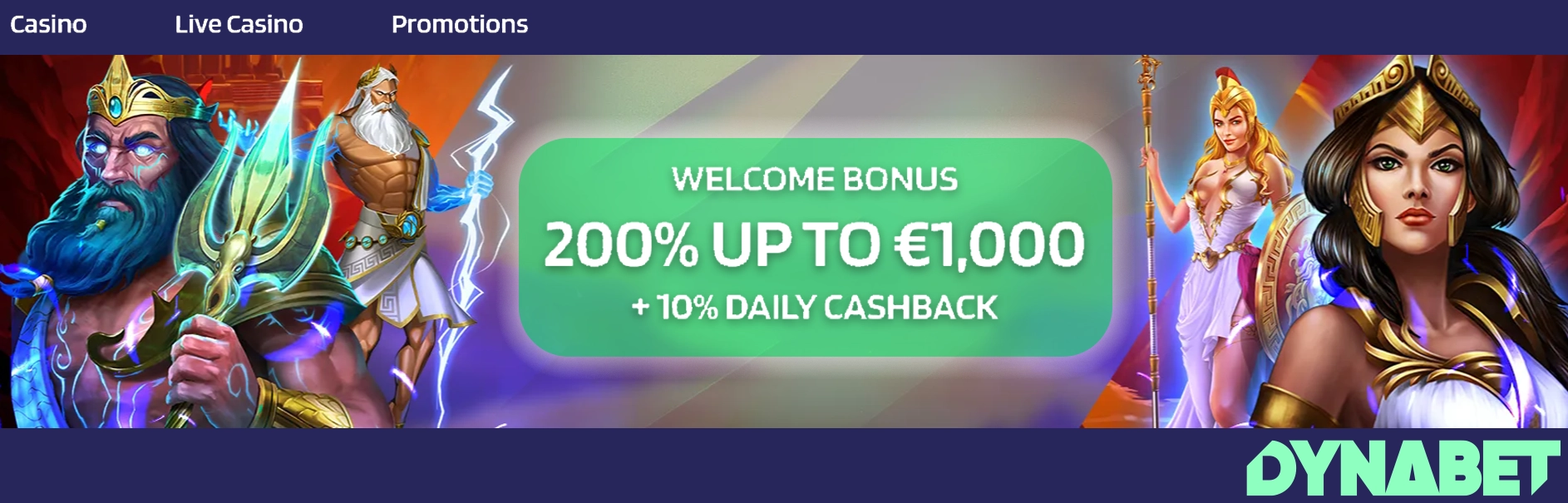 DynaBet Casino welcome bonus
