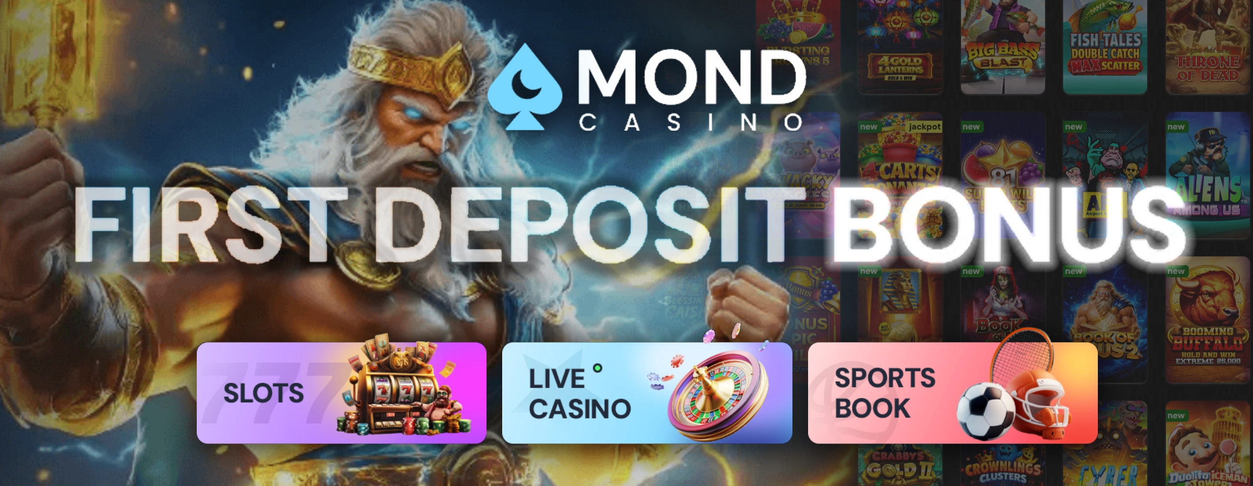 Mond Casino First Deposit Bonus