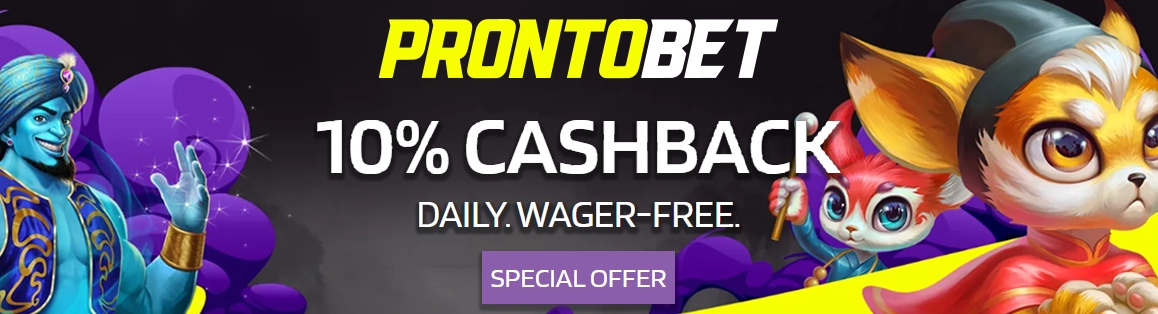 ProntoBet Casino Cashback offer